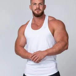 Muscle Nation Y Back Singlet - White