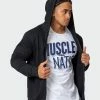 Muscle Nation Athletica Zip Up Hoodie - Black
