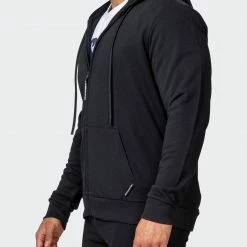 Muscle Nation Athletica Zip Up Hoodie - Black