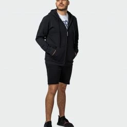 Muscle Nation Athletica Zip Up Hoodie - Black
