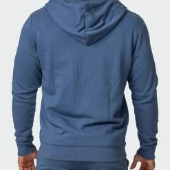 Muscle Nation Athletica Zip Up Hoodie - Denim Blue
