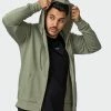 Muscle Nation Zip Up Hoodie - Sage Green Athletica