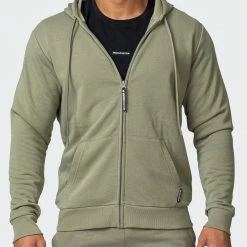 Muscle Nation Zip Up Hoodie - Sage Green Athletica