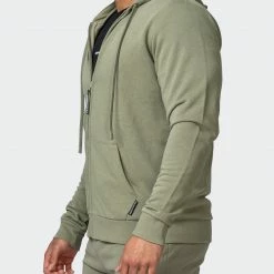 Muscle Nation Zip Up Hoodie - Sage Green Athletica
