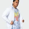 Muscle Nation Zip Up Hoodie - White Marl Athletica