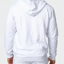 Muscle Nation Zip Up Hoodie - White Marl Athletica 15 Muscle Nation Zip Up Hoodie - White Marl Athletica