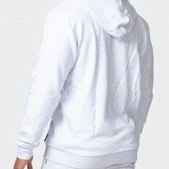 Muscle Nation Zip Up Hoodie - White Marl Athletica 16 Muscle Nation Zip Up Hoodie - White Marl Athletica
