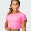 Muscle Nation MN Everyday Cropped Tee - Shocking Pink