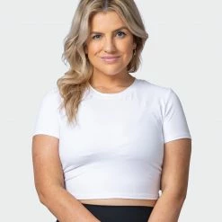 Muscle Nation 30% EOFY SALE MN Everyday Cropped Tee - White