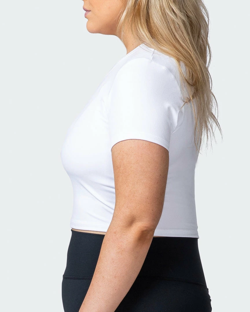 Muscle Nation 30% EOFY SALE MN Everyday Cropped Tee - White 6 Muscle Nation 30% EOFY SALE MN Everyday Cropped Tee - White