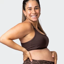 Muscle Nation 30% EOFY SALE MN Everyday Maternity Bra - Cocoa