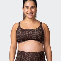 Muscle Nation MN Everyday Maternity Bra - Tonal Giraffe Print