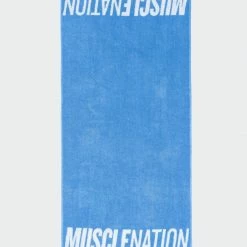 Muscle Nation MN Gym Towel (Large) - Arctic Blue/White