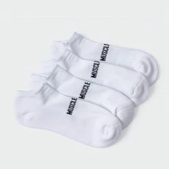 Muscle Nation MN Unisex Ankle Socks 2 Pack - White