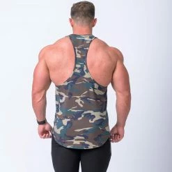 Muscle Nation Mens MN Y Back Singlet - Camo