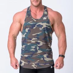Muscle Nation Mens MN Y Back Singlet - Camo