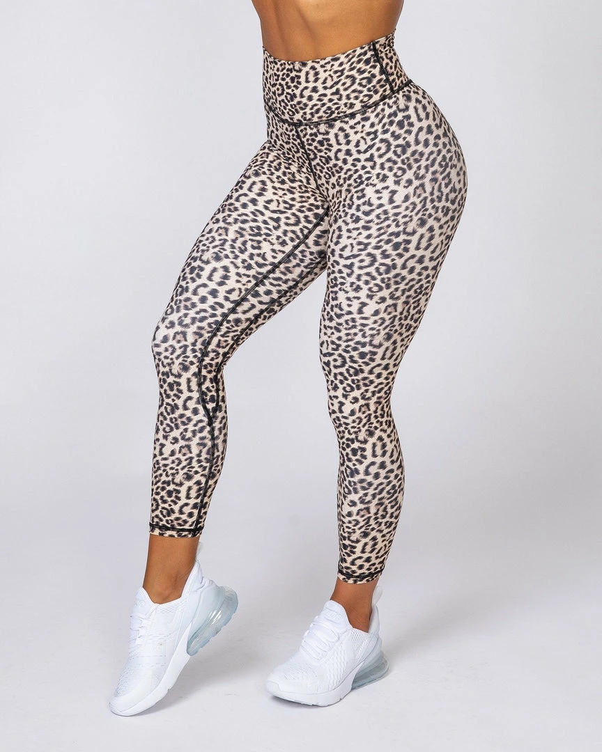 Muscle Nation Motion 7/8 Leggings - Yellow Leopard Non Scrunch 8 Muscle Nation Motion 7/8 Leggings - Yellow Leopard Non Scrunch