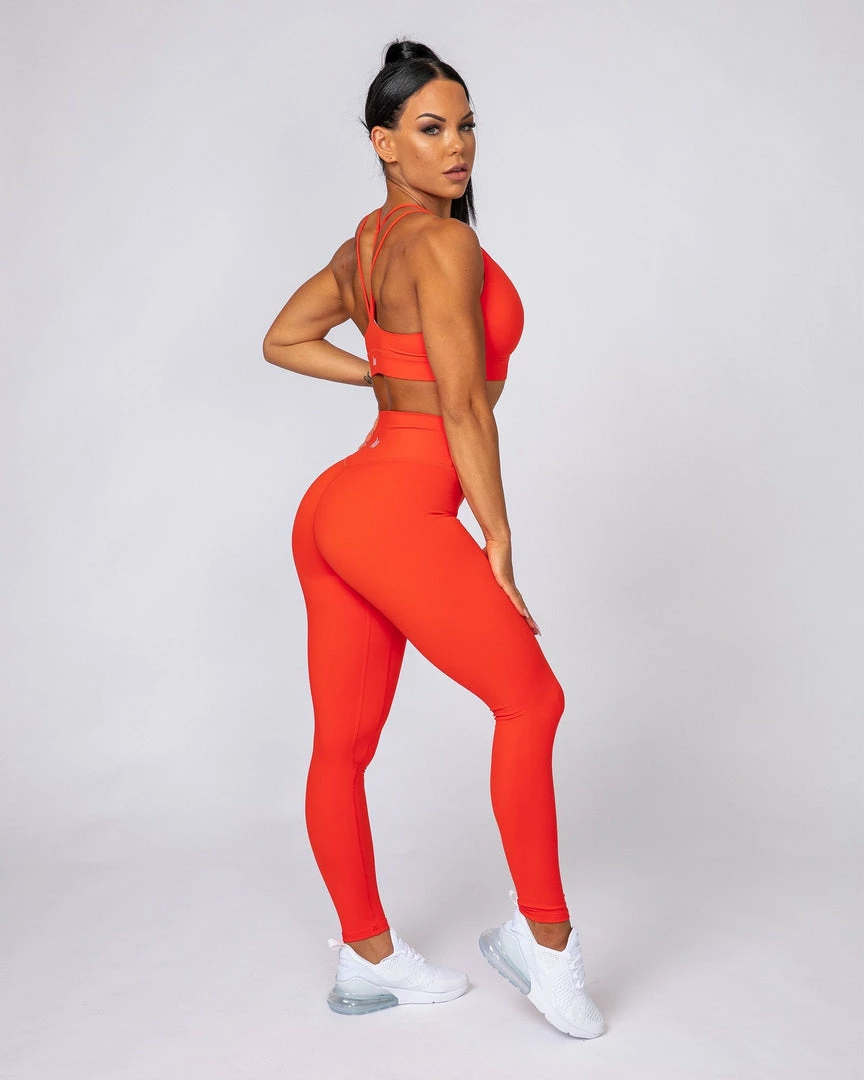 Muscle Nation Motion Full Length Leggings - Infrared Non Scrunch 6 Muscle Nation Motion Full Length Leggings - Infrared Non Scrunch