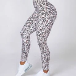 Muscle Nation Motion Full Length Leggings - Micro Leopard Non Scrunch