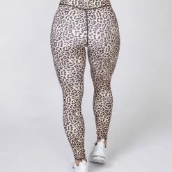 Muscle Nation Non Scrunch Motion Full Length Leggings - Yellow Leopard