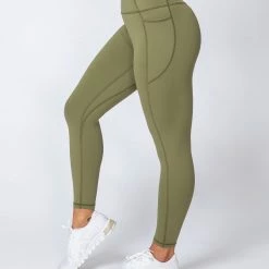 Muscle Nation Motion Pocket Ankle Length - Olive