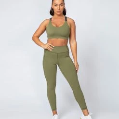 Muscle Nation Motion Pocket Ankle Length - Olive