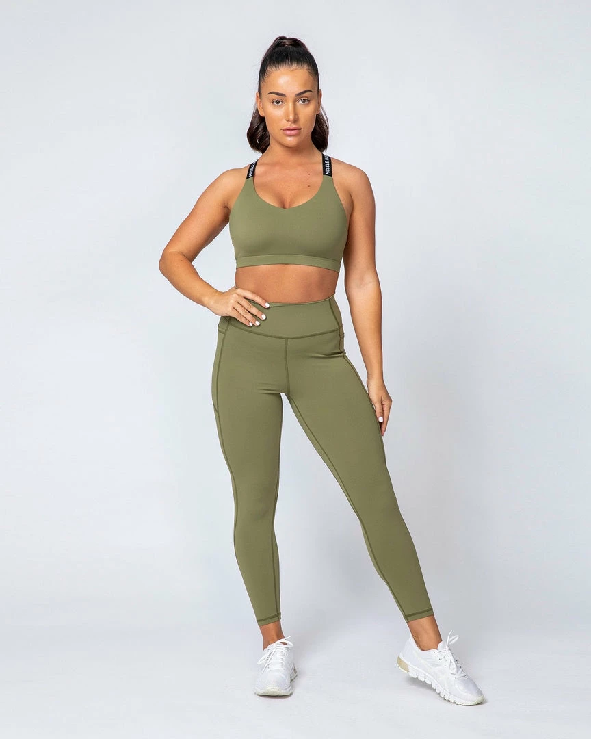 Muscle Nation Motion Pocket Ankle Length - Olive 4 Muscle Nation Motion Pocket Ankle Length - Olive
