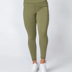 Muscle Nation Motion Pocket Ankle Length - Olive 13 Muscle Nation Motion Pocket Ankle Length - Olive