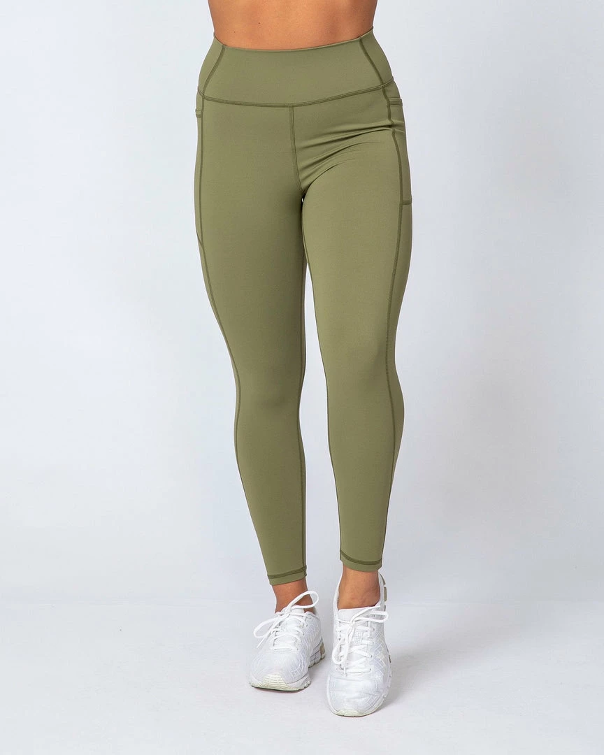 Muscle Nation Motion Pocket Ankle Length - Olive 7 Muscle Nation Motion Pocket Ankle Length - Olive