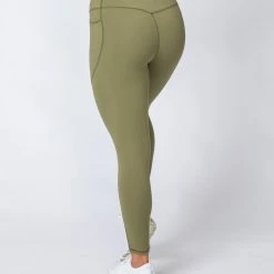 Muscle Nation Motion Pocket Ankle Length - Olive 14 Muscle Nation Motion Pocket Ankle Length - Olive