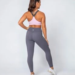 Muscle Nation Motion Pocket Ankle Length - Sleet Grey Non Scrunch 12 Muscle Nation Motion Pocket Ankle Length - Sleet Grey Non Scrunch