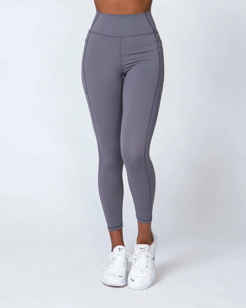 Muscle Nation Motion Pocket Ankle Length - Sleet Grey Non Scrunch 6 Muscle Nation Motion Pocket Ankle Length - Sleet Grey Non Scrunch