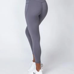Muscle Nation Motion Pocket Ankle Length - Sleet Grey Non Scrunch 16 Muscle Nation Motion Pocket Ankle Length - Sleet Grey Non Scrunch