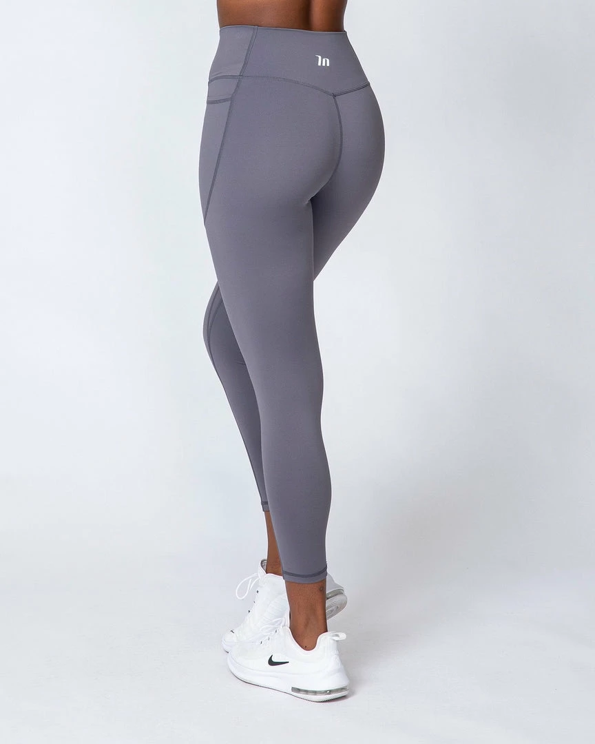 Muscle Nation Motion Pocket Ankle Length - Sleet Grey Non Scrunch 9 Muscle Nation Motion Pocket Ankle Length - Sleet Grey Non Scrunch