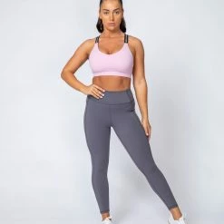 Muscle Nation Motion Pocket Ankle Length - Sleet Grey Non Scrunch 17 Muscle Nation Motion Pocket Ankle Length - Sleet Grey Non Scrunch