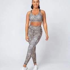 Muscle Nation Motion Pocket Ankle Length - Yellow Leopard Non Scrunch