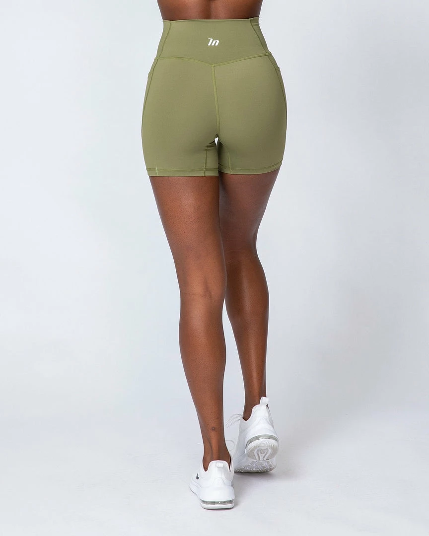 Muscle Nation Non Scrunch Motion Pocket Bike Shorts - Olive 7 Muscle Nation Non Scrunch Motion Pocket Bike Shorts - Olive