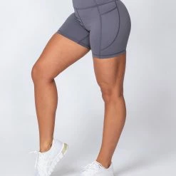 Muscle Nation Motion Pocket Bike Shorts - Sleet Grey