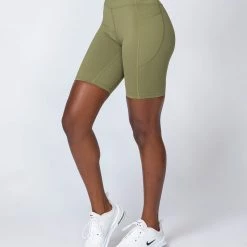 Muscle Nation Non Scrunch Motion Pocket Referee Shorts - Olive