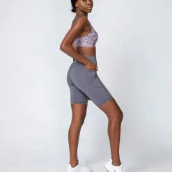 Muscle Nation Non Scrunch Motion Pocket Referee Shorts - Sleet Grey