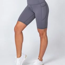 Muscle Nation Non Scrunch Motion Pocket Referee Shorts - Sleet Grey