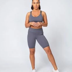 Muscle Nation Non Scrunch Motion Pocket Referee Shorts - Sleet Grey