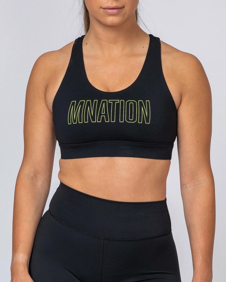 Muscle Nation Womens Motion Sculpt Bra - Black 3 Muscle Nation Womens Motion Sculpt Bra - Black
