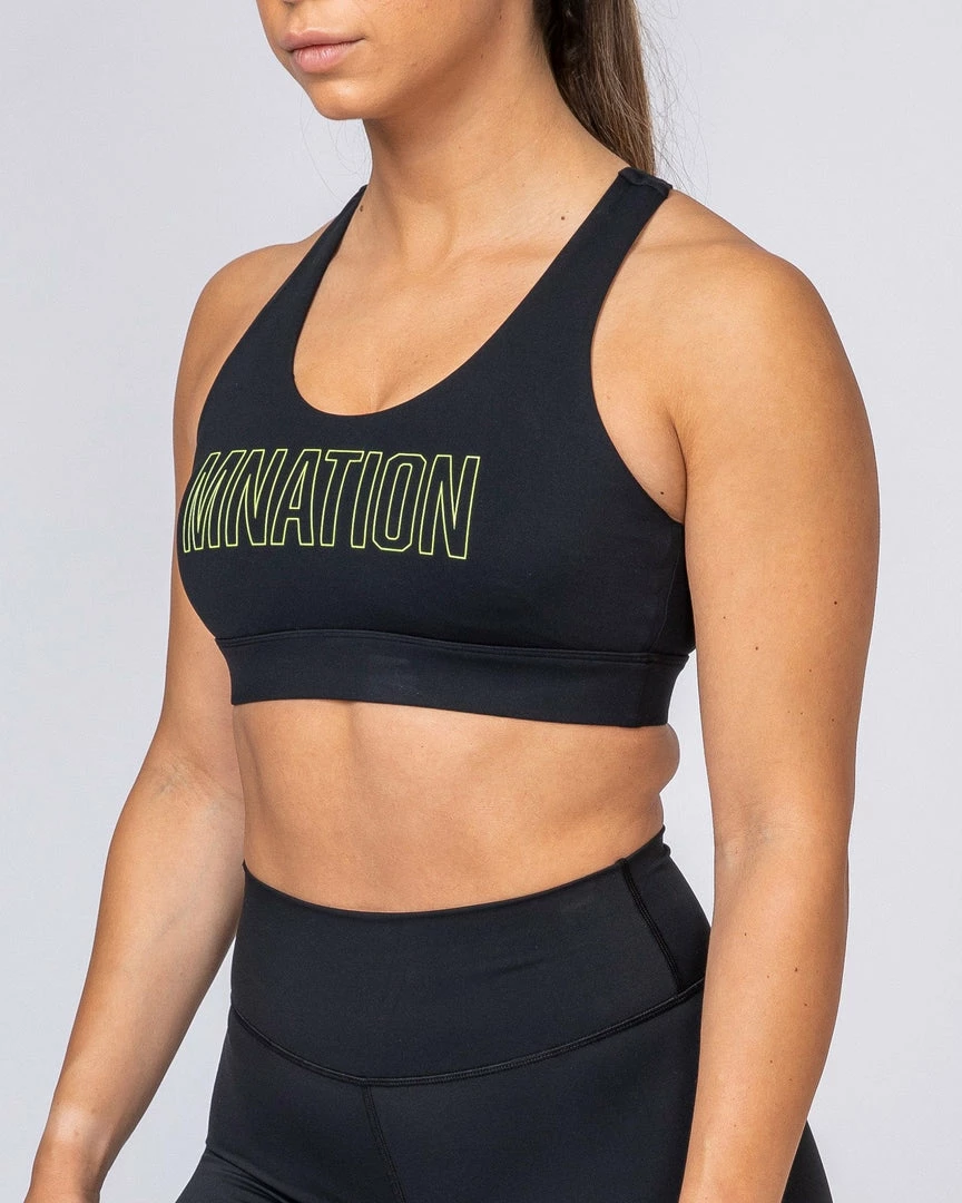 Muscle Nation Womens Motion Sculpt Bra - Black 4 Muscle Nation Womens Motion Sculpt Bra - Black
