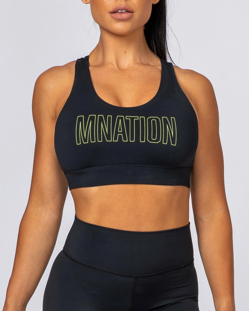 Muscle Nation Womens Motion Sculpt Bra - Black 7 Muscle Nation Womens Motion Sculpt Bra - Black