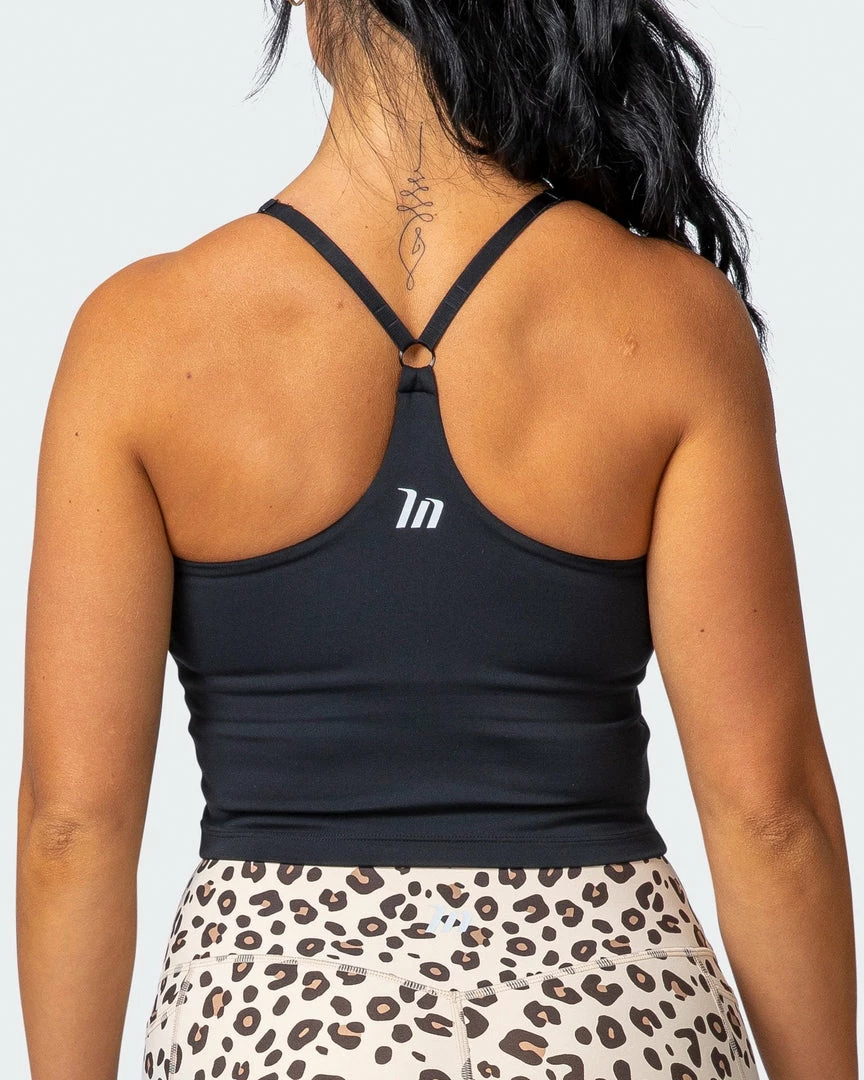 Muscle Nation Best Sellers Summertime Cropped Tank - Black 8 Muscle Nation Best Sellers Summertime Cropped Tank - Black