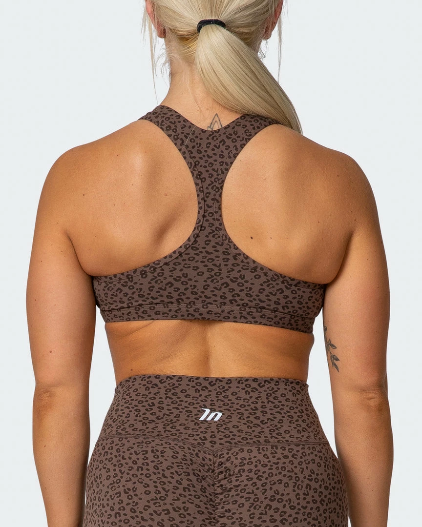 Muscle Nation Flex Bra - Chocolate Mini Cheetah Print 8 Muscle Nation Flex Bra - Chocolate Mini Cheetah Print
