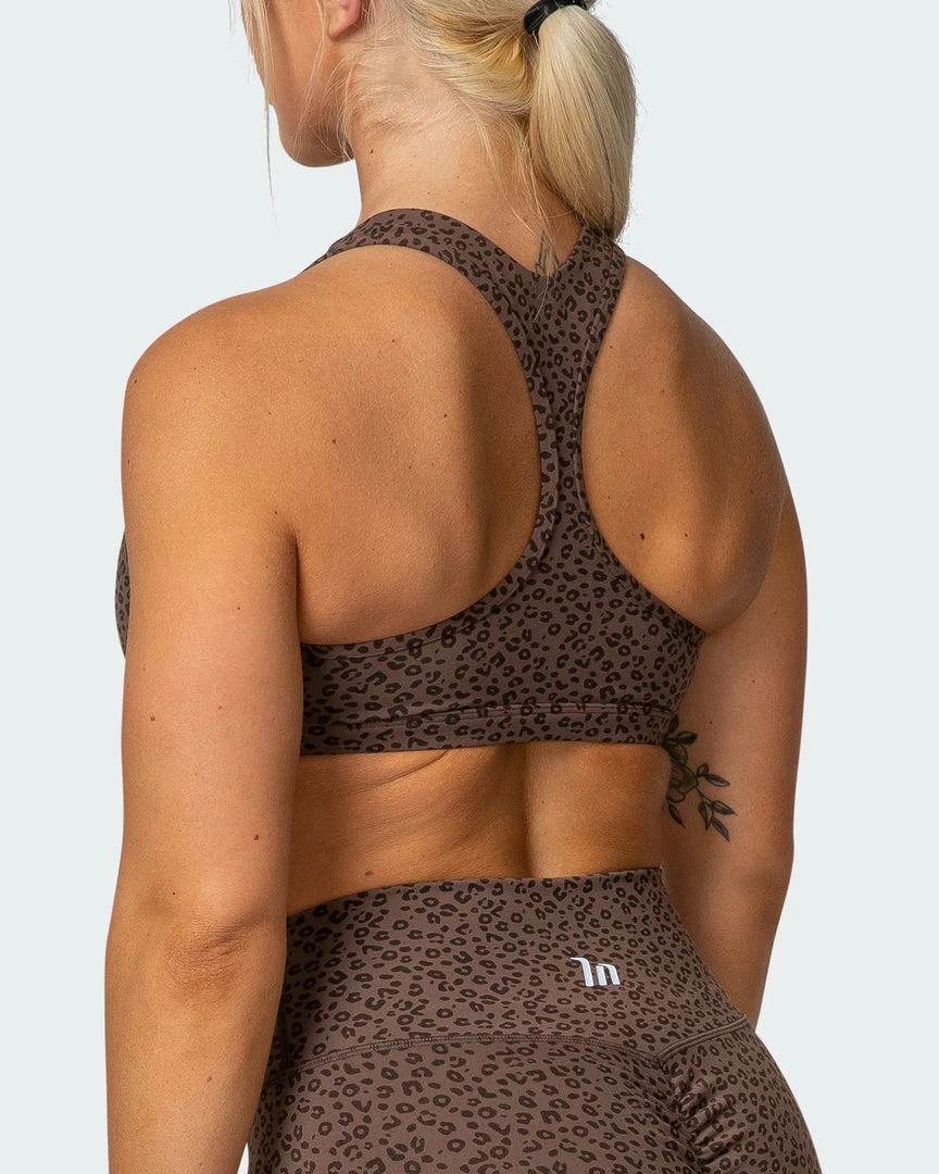 Muscle Nation Flex Bra - Chocolate Mini Cheetah Print 7 Muscle Nation Flex Bra - Chocolate Mini Cheetah Print
