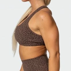 Muscle Nation Flex Bra - Chocolate Mini Cheetah Print 12 Muscle Nation Flex Bra - Chocolate Mini Cheetah Print