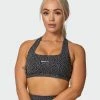 Muscle Nation Welcome To The Club Flex Bra - Monochrome Mini Cheetah Print 2 Muscle Nation Welcome To The Club Flex Bra - Monochrome Mini Cheetah Print